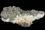 Pyrite On Calcite - El Hammam Mine, Morocco #80710-2
